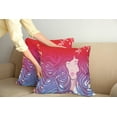 thumbnail image 2 of Ambesonne Modern Throw Pillow Cover 2 Pack, Little Mermaid Face Hair, 16", Red Violet Cream, 2 of 7