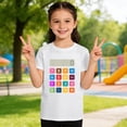thumbnail image 4 of XIYON Girls T Shirts Kids' Casual Fashion Short Sleeve T Shirt With Print Crew Neck Tee For Boys And Girl Comfortable Daily Wear Classic Tshirts 6-7 Years, 4 of 6