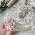 thumbnail image 1 of Set of 2 Retro Lace Placemats, French Crochet Doilies, Hand Embroidered Table Mat, Beige Table Mat 12 x 16", 1 of 5