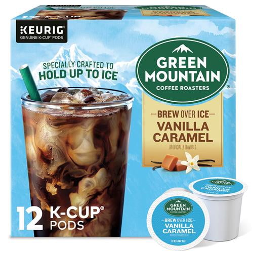 Green Mountain Coffee Roasters Iced Vanilla Caramel, Single Serve Keurig K-Cup Pods, Flavored Iced Coffee, 12 Count - Pack of 2