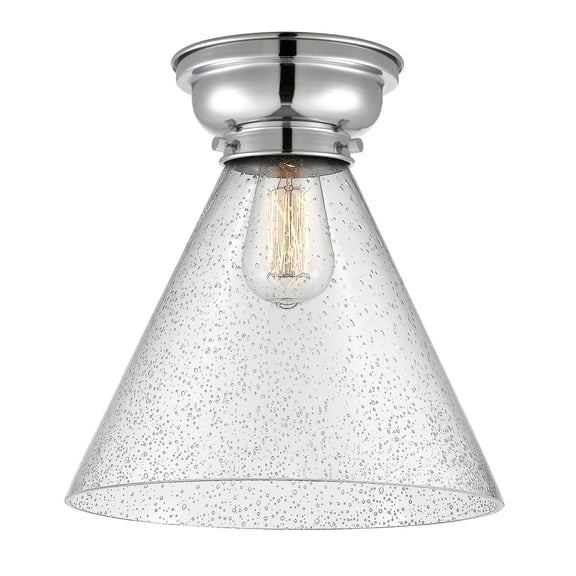 Innovations 623-1F-PC-G44-L-LED X-Large Cone 1 Light 12 inch Flush Mount, Polished Chrome
