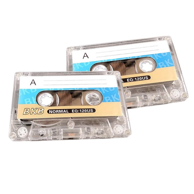 2 cintas de casete en blanco, cinta de Audio en blanco, tarjeta de felicitación, grabadora de voz, grabadora repetidora portátil para Halloween, Día del Padre 90 minutos Baoblaze Cintas de grabación en blanco