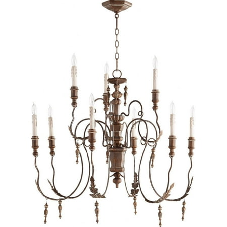 

Transitional Nine Light Chandelier-Vintage Copper Finish Bailey Street Home 183-Bel-3401071