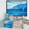 thumbnail image 2 of Sunrise Glow On The Sea Waves II 32 in x 16 in Framed Painting Canvas Art Print, by Designart, 2 of 5