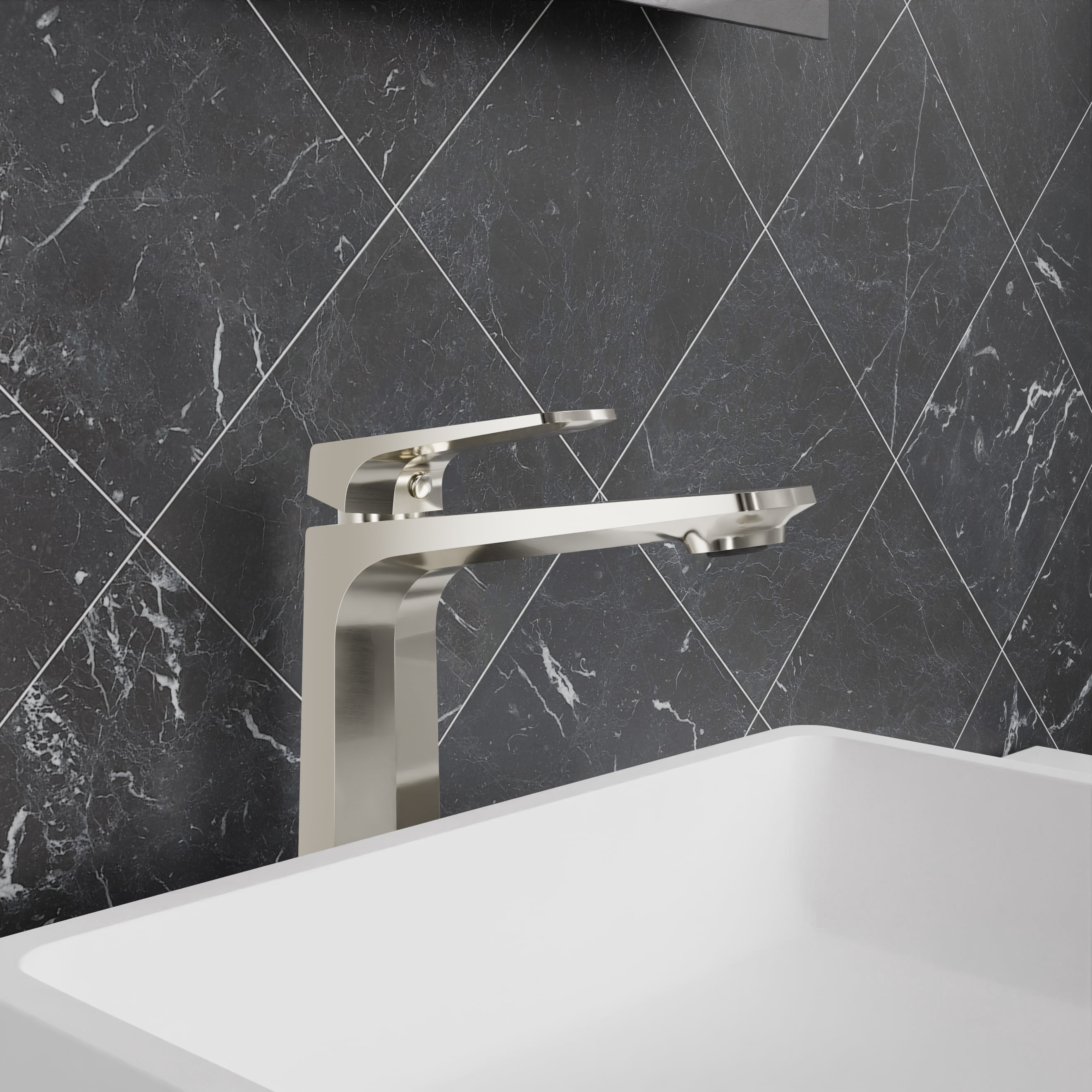 ANZZI Single Handle Single Hole Bathroom Vessel Sink Faucet With Pop-up Drain in Brushed Nickel