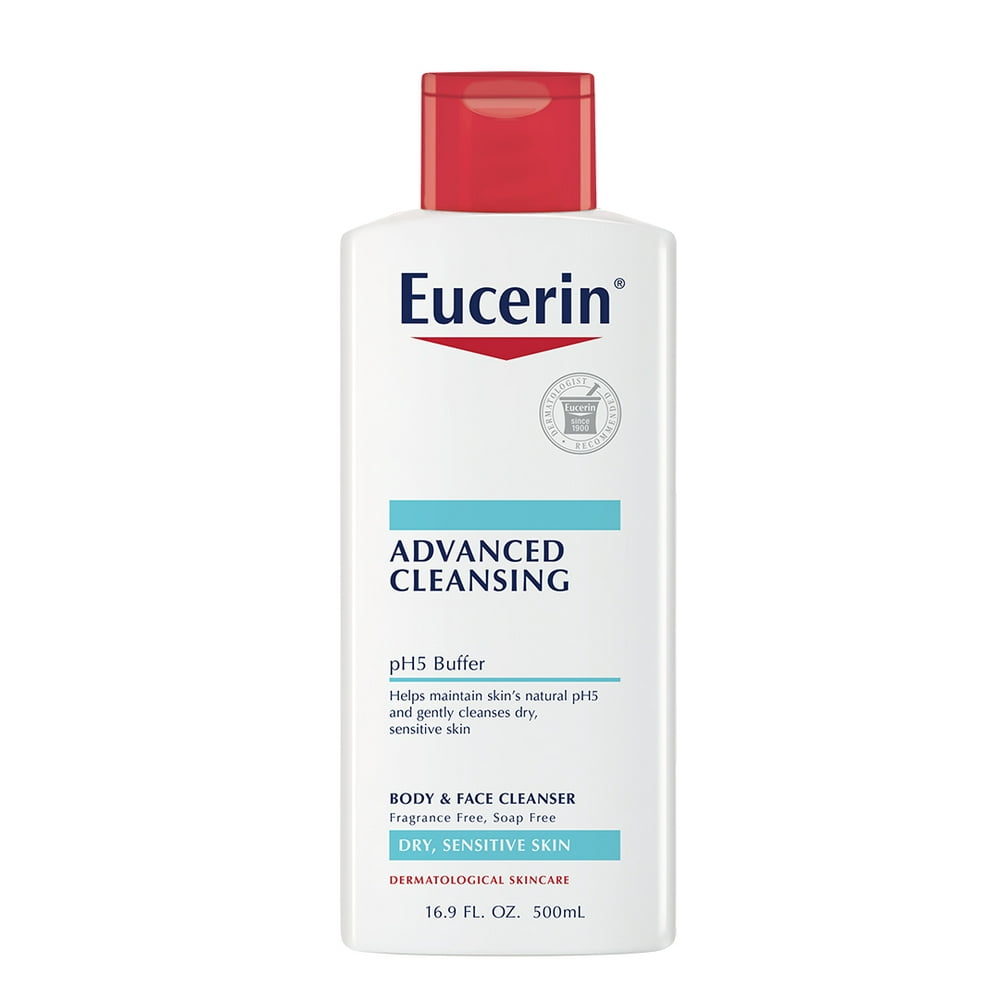 Eucerin Advanced Cleansing Body and Face Cleanser, 16.9 Fl Oz Walmart