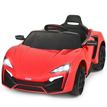 UPC: 6592451218294 | Costway 12V Kids Ride On Car 2.4G RC Electric Vehicle w/ Lights MP3 Openable Doors Red