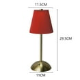 thumbnail image 2 of HBASD Cordless Table Lamp With Pleated Lampshade Rechargeable Night Light Daily Lighting Supplies (Red）, 2 of 7