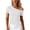 White, variant on Women's One-Shoulder Short Sleeve T-Shirt Solid Asymmetrical Neckline Slim-Fit Top Perfect Spring Summer Tee for Date Night Office Cute Dessy Wear