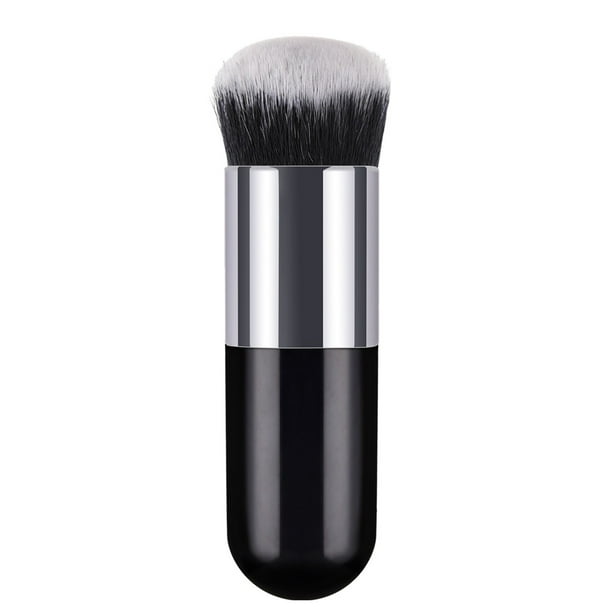 Brocha pequeña y gruesa para base de maquillaje, brocha para polvos, brocha con mango de plástico, herramienta de maquillaje