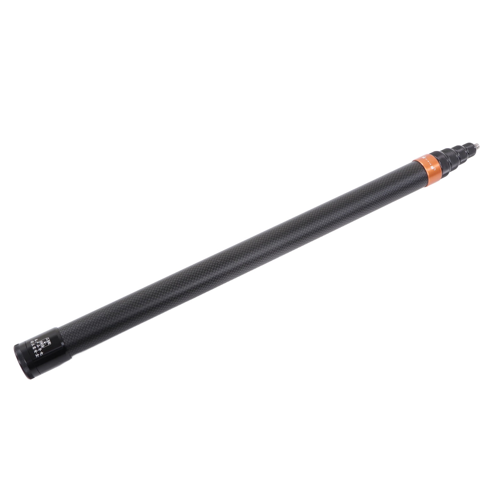 Professional 118 inches / 300 cm Carbon Fiber Telescopic Selfie Stick Lightweight Adjustable Invisible Monopod for Panoramic Action Motion Cameras Dual Unit Extension, Orange