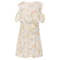 thumbnail image 2 of Little Girls Lovely Unicorn Cold Shoulder Ruffle Birthday Party Flower Girl Dress Off White 3T S (P317853P), 2 of 4