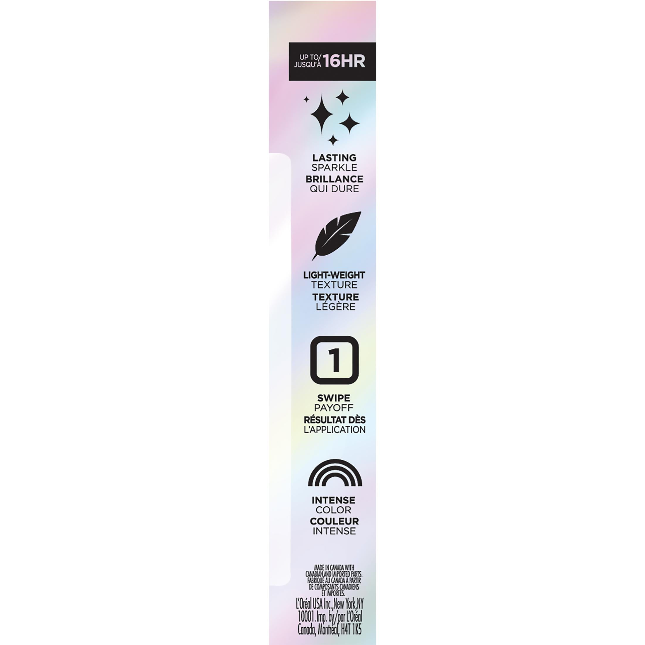 L'Oreal Paris Brilliant Eyes Shimmer Liquid Eye Shadow Makeup, Crystal Shine
