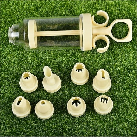 

Pastry Cookie Tips Pastry Nozzle Plastic 1 Set 8Pcs Cream Nozzle Cream Gun DIY Pastry Syringe Extruder Kitchen Gadget
