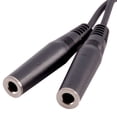 thumbnail image 3 of Seismic Audio 1/4 inch Dual Female to Single Male Y Audio Cable splitter for Guitar, keyboard, amplifiers, SA-Y9, Black, 6 inches Long, 3 of 3