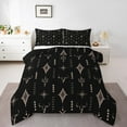 thumbnail image 2 of Erosebridal Vintage Geometry Bedding Full Comforter Set, Mandala Aztec Down Comforter, Black Gold, Lightweight, 2 of 8