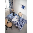 thumbnail image 5 of Blue Polka Dot Tablecloth Geometric Printed Cotton Linen Table Cloth Dust-Proof Washable Table Cover for Kitchen Dining Room (Rectangle140*180cm), 5 of 5