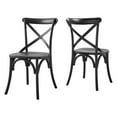 thumbnail image 6 of Side Dining Chair, Black, Wood, Kitchen Cafe Bistro Hospitality Restaurant, Modern Contemporary HB33834, 6 of 11