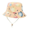 thumbnail image 4 of Toddler Summer Hat Kids Boys and Girls Adjustable Sun Hat Outdoor Casual Lightweight Breathable Bucket Hat with Cartoon Whale Shark Fruit Prints Toddler Girl Sun Hat 4 Years-8 Years Orange, 4 of 5