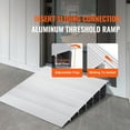 thumbnail image 2 of KFFKFF Inclinaison d'Entrée, Élévation de 6 Pouces, Supporte 800 lbs, Rampe de Porte Accessible aux Fauteuils Roulants, Construction en Aluminium, Rampe Modulaire Ajustable pour Fauteuils Roulants, Trottinettes et Fauteuils Électriques, 2 of 9