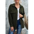 thumbnail image 4 of Veste Chemise Verte à Col Rabattu pour Femmes, 4 of 15