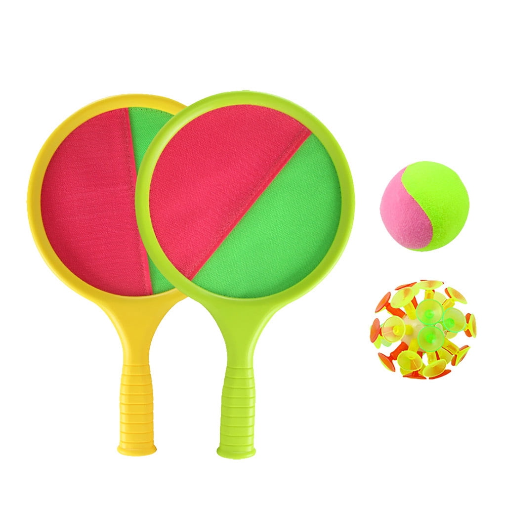 Handheld Paddle Tennis Toy Beach Toss Throw Catch Bat Ball Disc Playing Game 