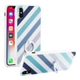 thumbnail image 2 of Reiko brand for iphone X Stripe Pattern Tpu Case With Rotating Ring Stand Holder, 2 of 4