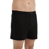Men's Perry Ellis 933001 Cotton Knit Solid Boxer Short (Black XL)