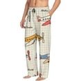 thumbnail image 6 of Pofeuu Striped Vintage Planes Print Men's Pajama Pants, Soft Lounge Pajama Pants with big pockets for Men Plaid Pj Bottoms-Medium, 6 of 6