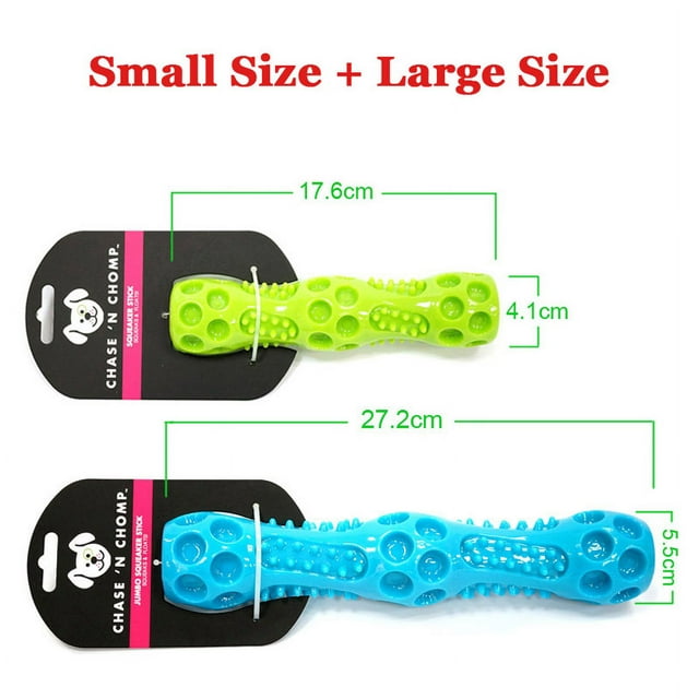 Dog Toys Squeaking Stick Floatable Springy Suitable for Tossing and Chasing Very Soft Pet Toy 2 Sizes Available S green and L blue Size