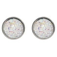 thumbnail image 2 of Trayknick 1 Paire Oreille Stud Décoratif Coloré en Acier Inoxydable Forme Ronde Oreille Strass pour Cadeau Blanc, 2 of 13