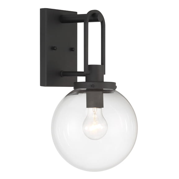 The Great Outdoors 73361-66 Wenston 15" Tall Outdoor Wall Sconce - Sand Coal