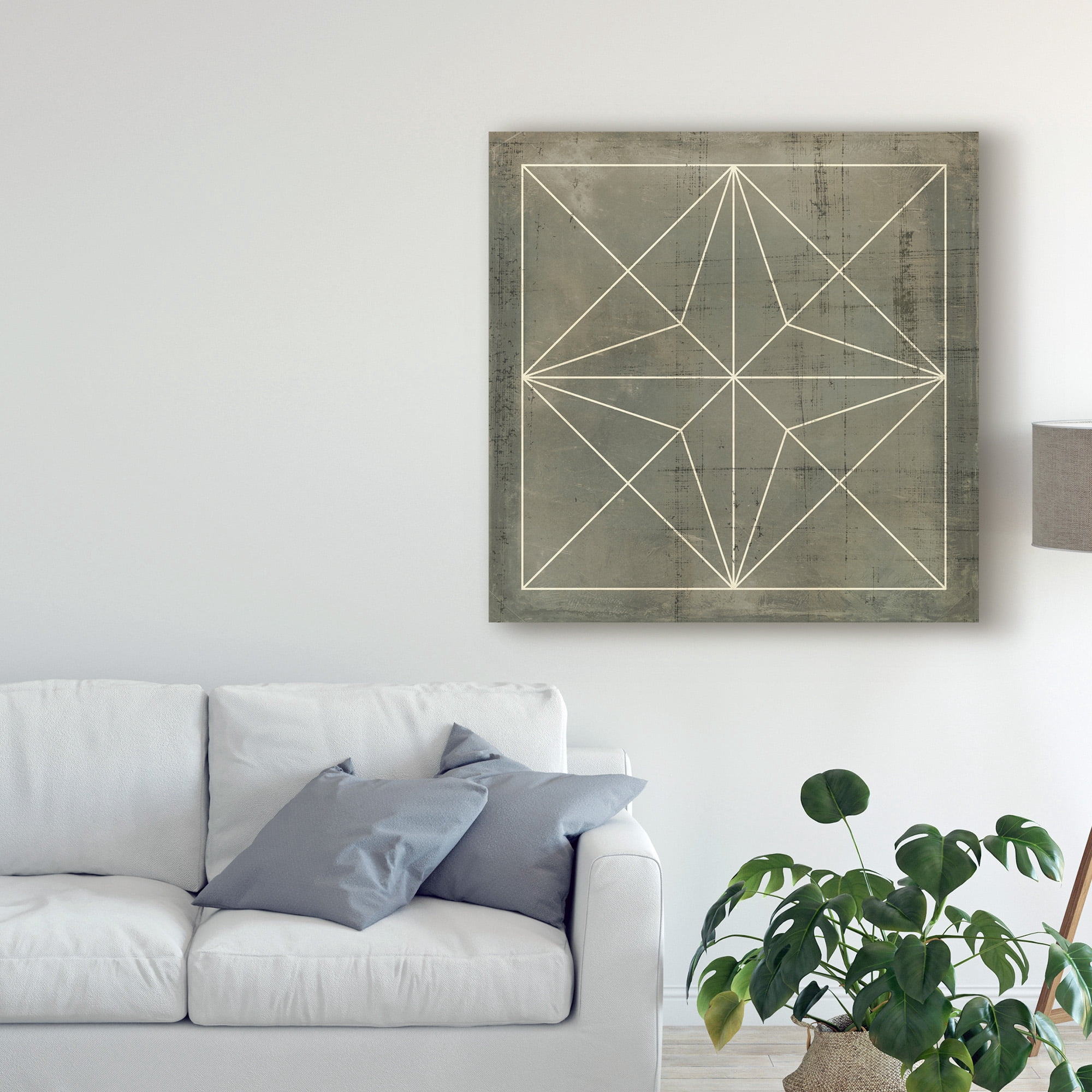 Trademark Fine Art 'Geometric Blueprint I' Canvas Art by Vision Studio