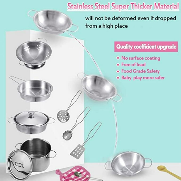 Stainless Steel Miniature Cooking Set For Kids