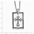 thumbnail image 3 of White Stainless Steel necklace with pendant Men's 24 in, 3 of 3