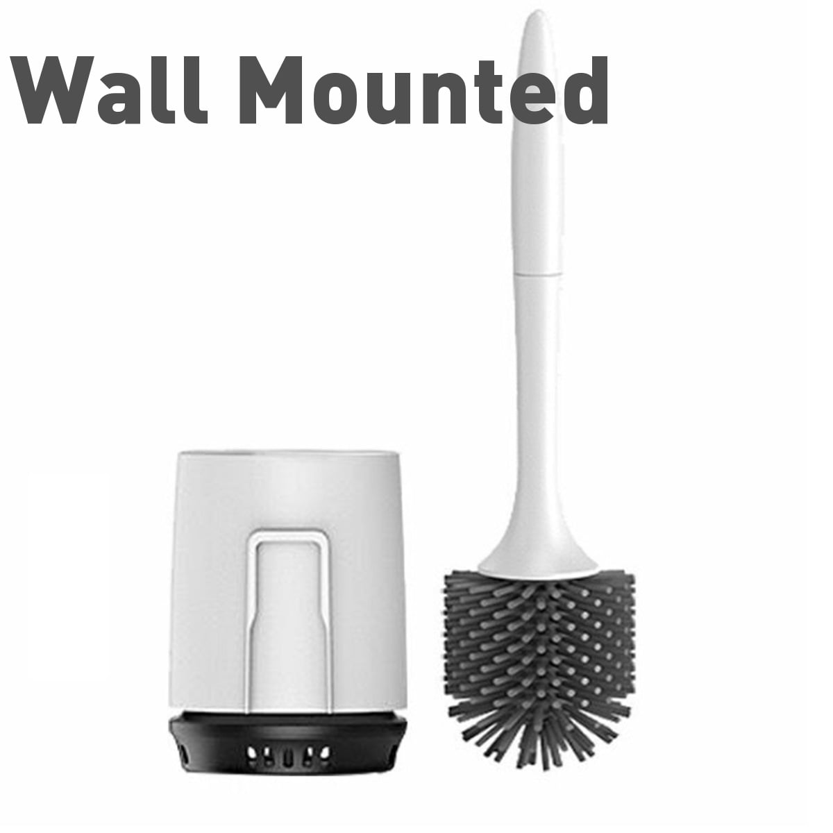 TPR Toilet Brush Soft Bristle Toilet Bowl Brush Holder Cleaning Set