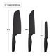 thumbnail image 2 of Juego De Cuchillos De Cocina 3 Piezas Diseño Minimalista Negro, Para Todas Las Tareas, 2 of 6