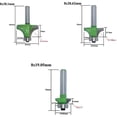 thumbnail image 5 of Set of 6 8mm Round End Mills Round Shank Corner Radius Router Bits Round Over and Beading Edging Router Bit with Bearing for Woodworking,Versailles, 5 of 5
