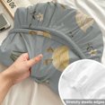 thumbnail image 4 of Twin XL Size Fitted Sheet Set - Cute Duck Daisy 2 Piece Bedding Sets 16" Deep Pocket Fitted Sheet with 1 Pillowcases, Summer Spring Floral Blue Brushed Microfiber Hotel Luxury Bed Sheets, 4 of 9