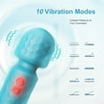 thumbnail image 2 of Obgado Wand Massager, Rechargeable Mini Vibrator and Adult Sex Toys for Women  with 10 Vibration Modes, Personal Massager -Blue, 2 of 8