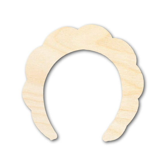 Unfinished Wood Makeup Headband Shape 7" / 1/8"