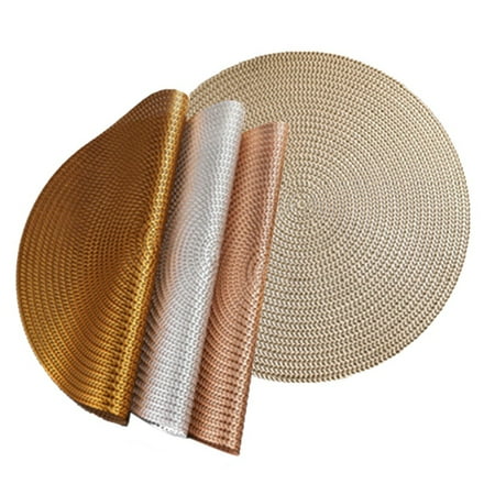 

4-Piece Set Round Environmental Protection Home Coffee Cup Mat Table Mat Wedding Christmas Placemat Kitchen Accessories