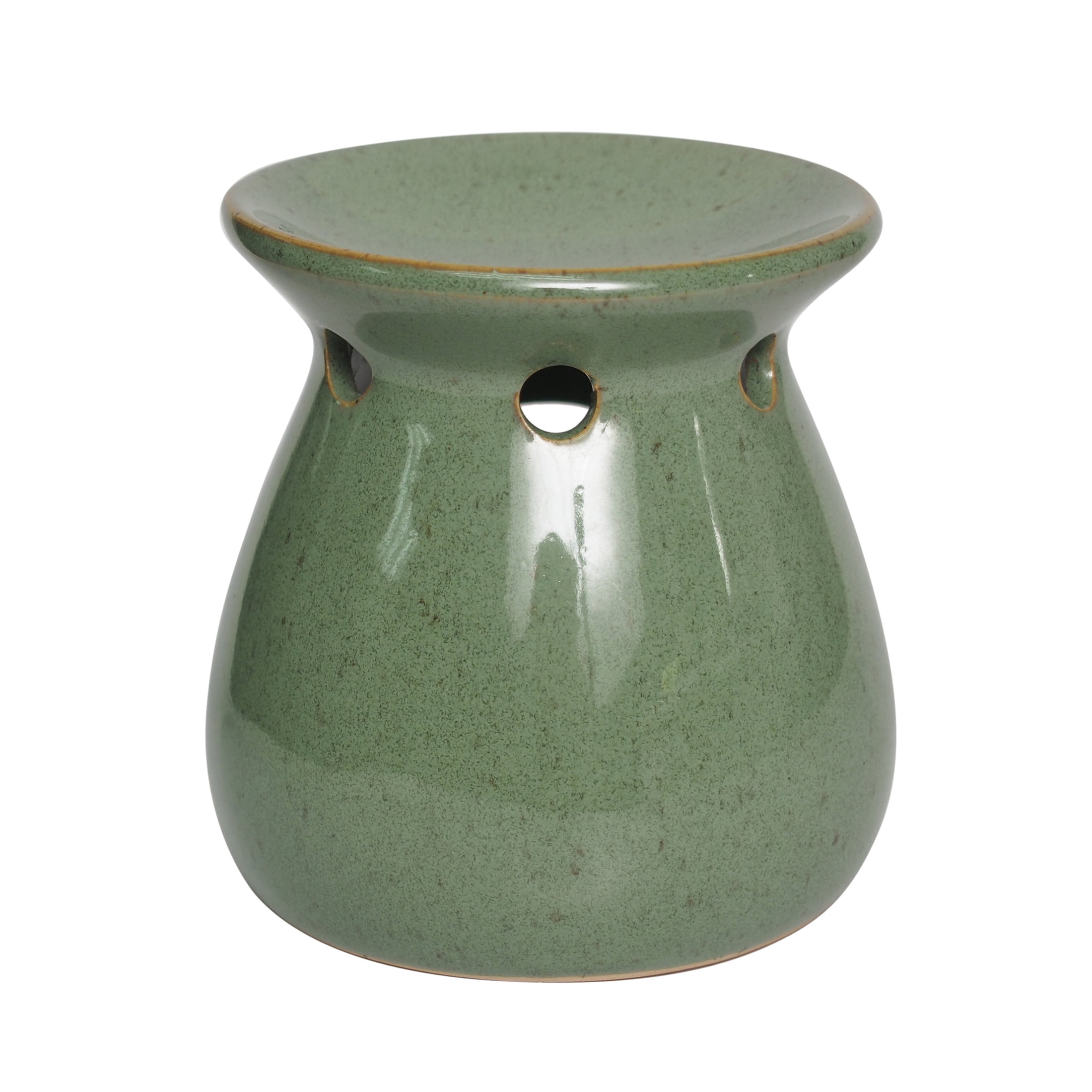 Hosley Ceramic Oil Tealight Warmer, Green