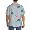 thumbnail image 3 of KLL Turtles And Shells Print Men's Shirt Short Sleeve Button Down Summer Cuba Beach Shirts- Large, 3 of 5
