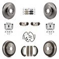 thumbnail image 1 of Transit Auto Front Rear Disc Brake Caliper Rotors Drums Ceramic Pads Shoes Wheel Cylinders and Hardware Kit (11Pc) for Car Saturn Ion Chevrolet Cobalt Pontiac Pursuit KC8-101741N, 1 of 11