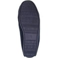 thumbnail image 7 of Mens Easy Slip On Suede Fabric Lined Winter Moccasin Slippers with Hard Sole - Navy - US 9, 7 of 7