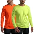thumbnail image 2 of Bass Creek Outfitters Men's High Visibility Shirts - 4 Pack Heavy Duty Long Sleeve/Short Sleeve Workwear Tees (M-3XL), 2 of 7