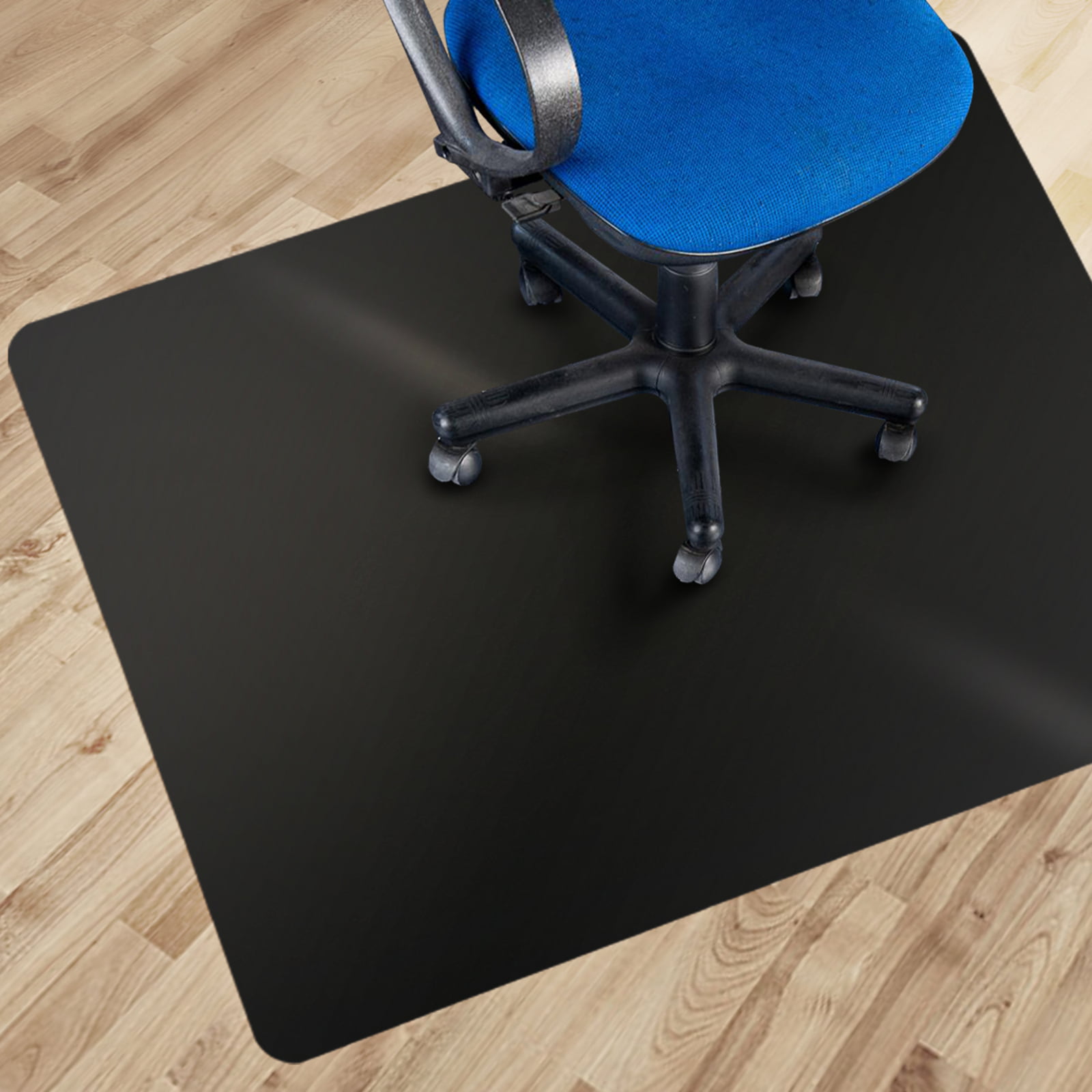 Office Black PVC Chair Mat for Hard Floors Protection 40 x 48 With Lip Anti-Slip 