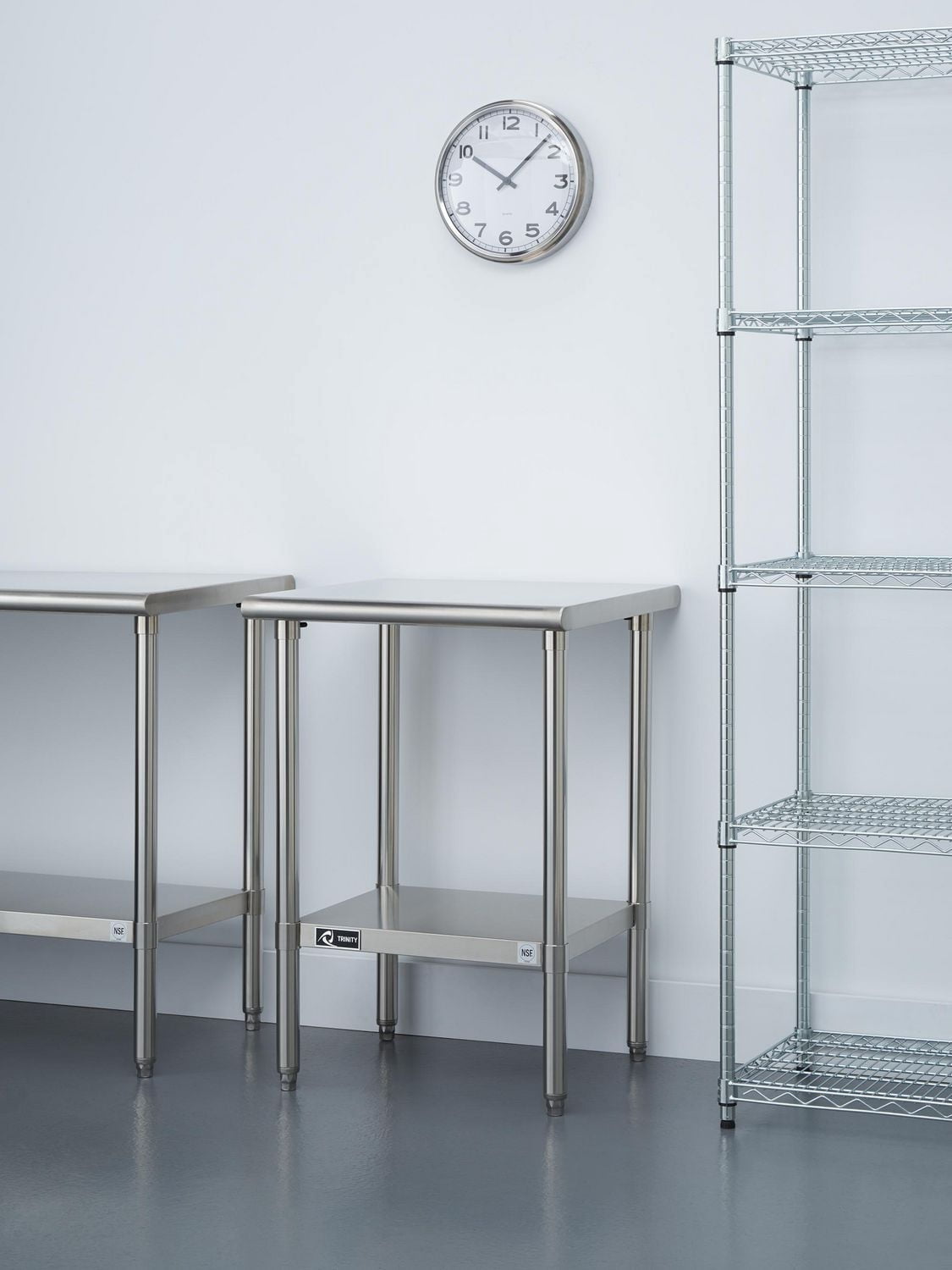 TRINITY EcoStorage™ NSF Stainless Steel Prep Table