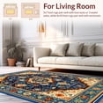 thumbnail image 2 of Ultra Soft Area Rug, Rustic Vibrant Patterned Tapestry, Non Slip, Stain Resistant, Washable Area Rugs for Living Room, Bedroom(Blue, 4X6), 2 of 8